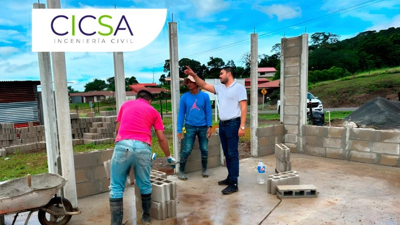 Equipo de trabajo CICSA en proyecto de construcción en Costa Rica